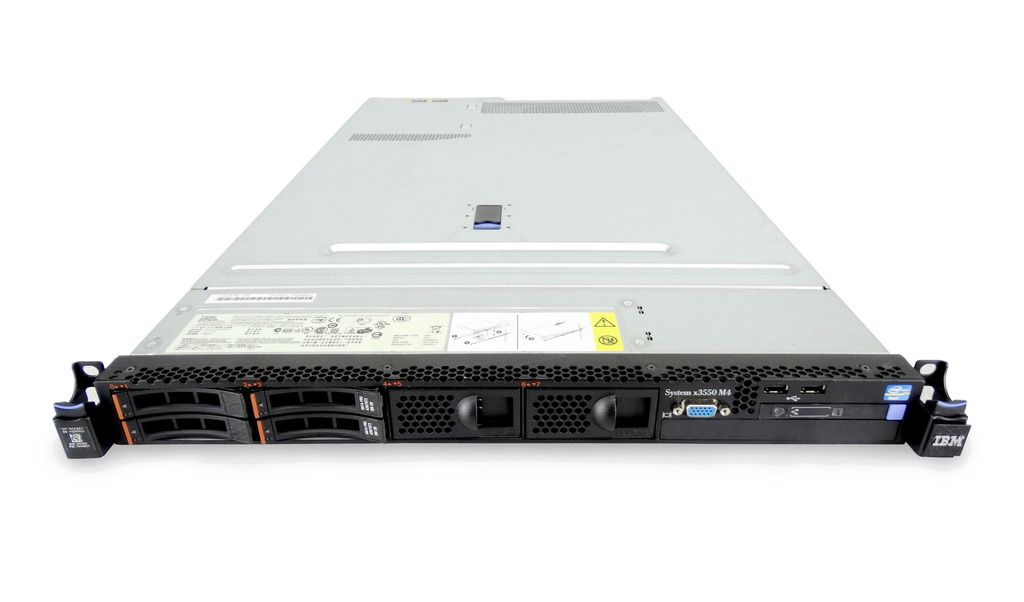 IBM X3550 M4 Server 2x E52670 2.60GHZ 8CORE 96GB MEM 4x 146GB 10K con