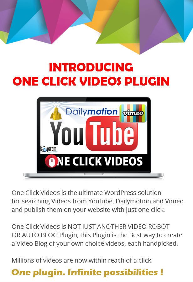 One Click Videos Plugin