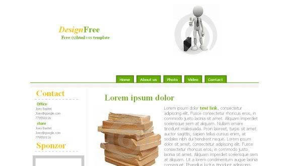 Free CSS Easy Design White Website Template