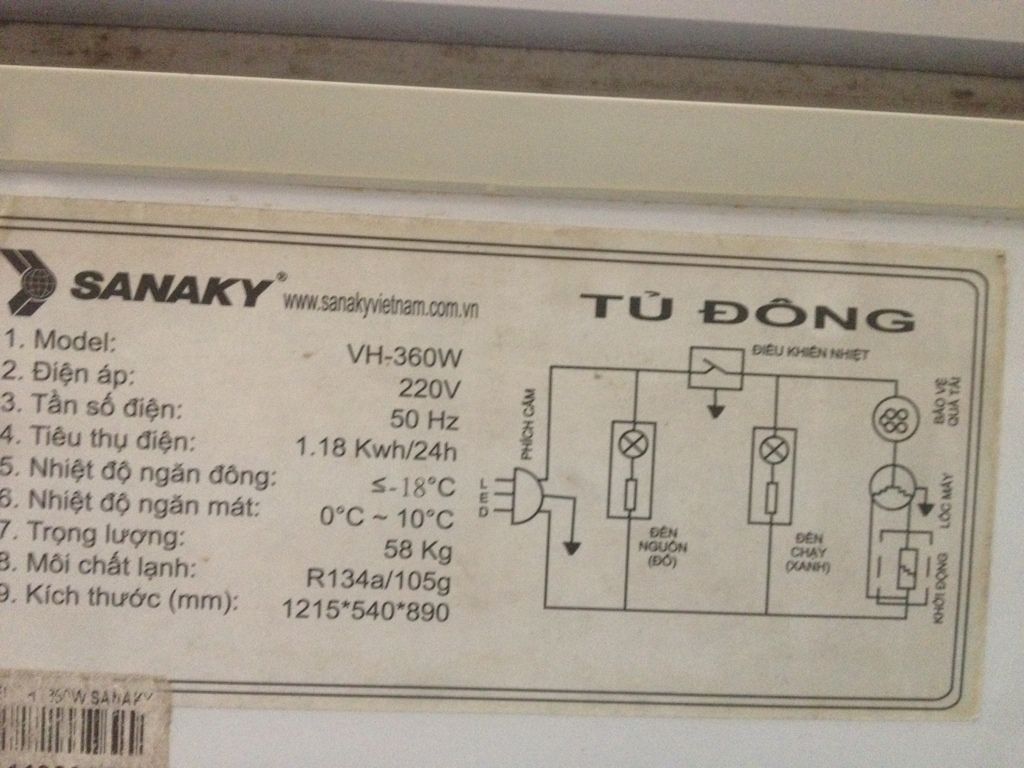 Tủ lạnh Panasonic 300 L và tủ đông Sanaky 350 L - 6