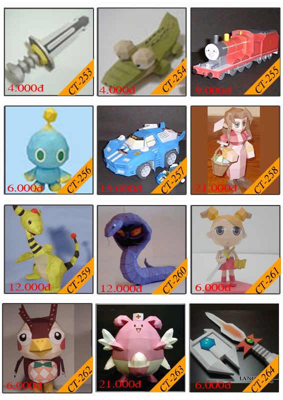 Bán mô hình giấy 3D chưa thành phẩm với 3,000 mẫu. - 26