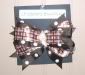 Brown and Tan Plaid Bow