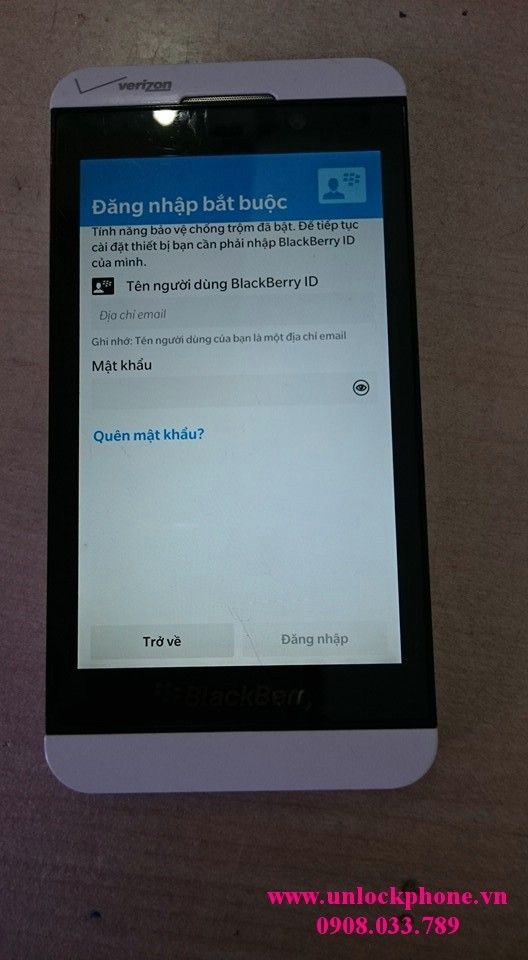 Điện thoại/Tablet Xóa BlackBerry ID, Thoát BlackBerry ID, Remove