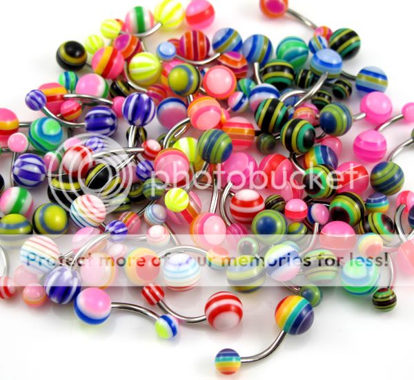 60X Mix Belly Navel Ring Bars Body Jewellery Wholesale  