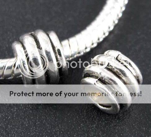 Wholesale 95p Tibetan Silver Big Hole Spacer Beads Fit Charm Bracelet 