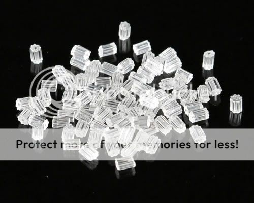   4500pcs clear plastic earring back stoppers cube tube 3 3 5mm f2151