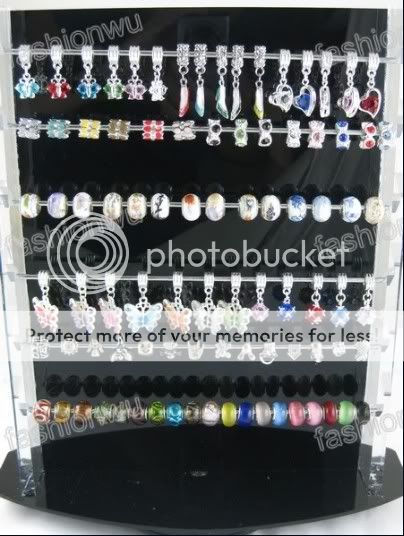 Freeshipping Revolving European Charm Beads Display Stand 29X25X12cm 