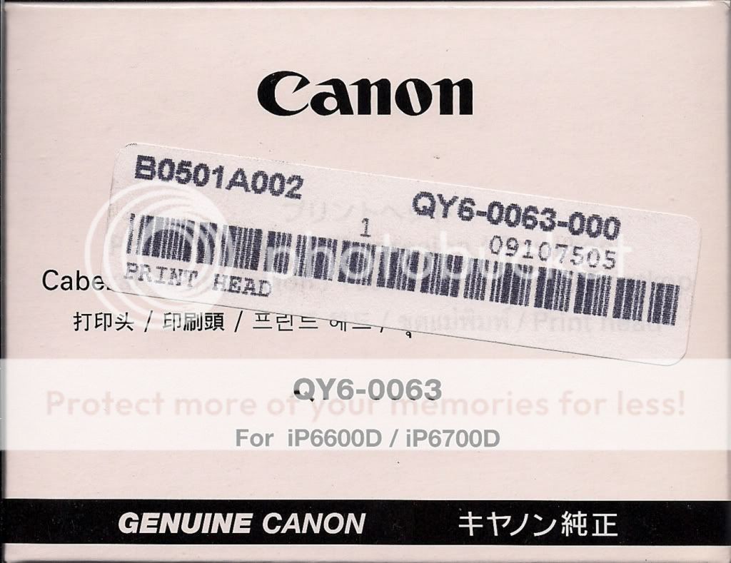 Canon Print Head NIB QY6 0050 QY6 0063 QY6 0070 QY6 0072 QY6 0075 