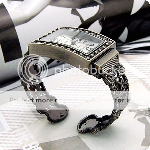 New Womens Wrist Watch Retro Bracelet Square White  