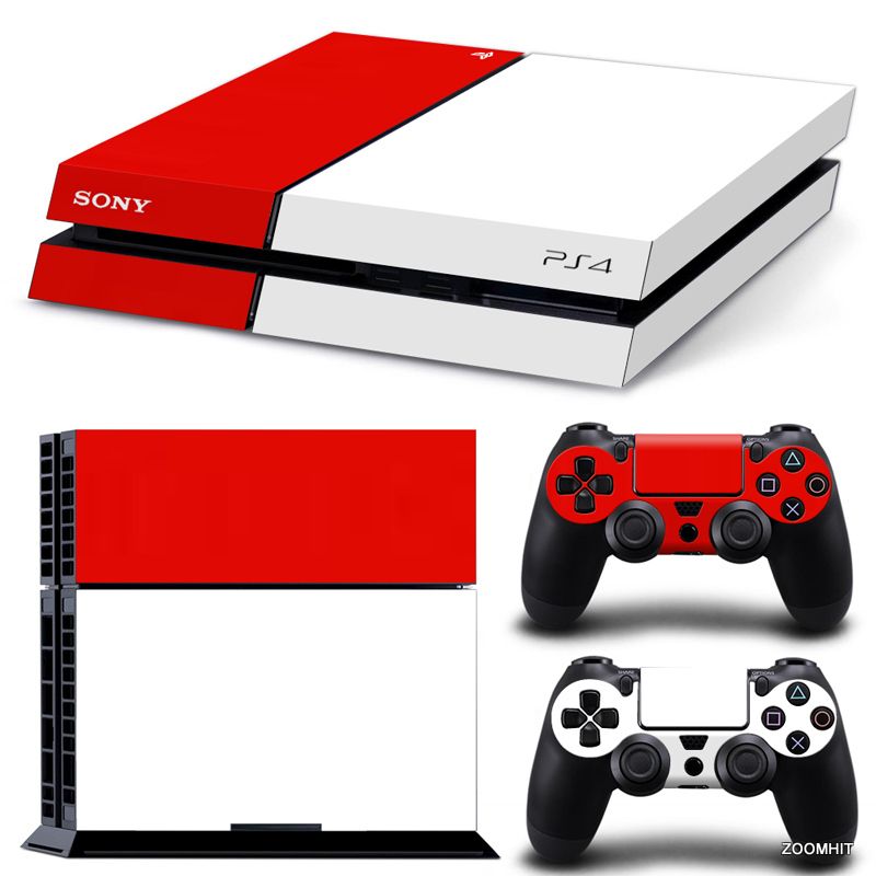 ps4 controller red and white