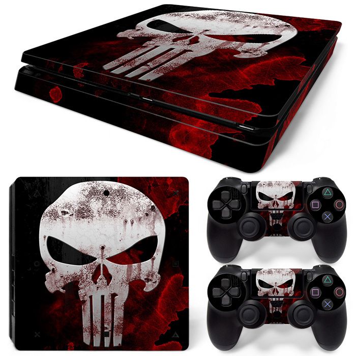 PS4 Slim Playstation 4 Skin Decal Sticker The Punisher + 2 Controller ...